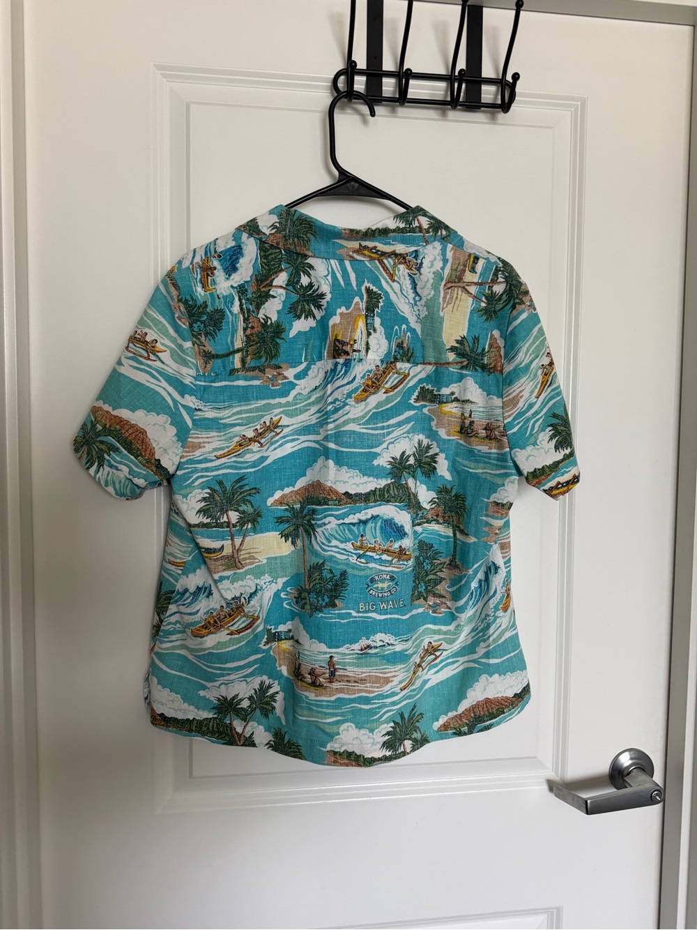 Reyn Spooner x Kona Brewing Big Wave Ale Print Women’s Aloha Shirt Large - Picture 2 of 3